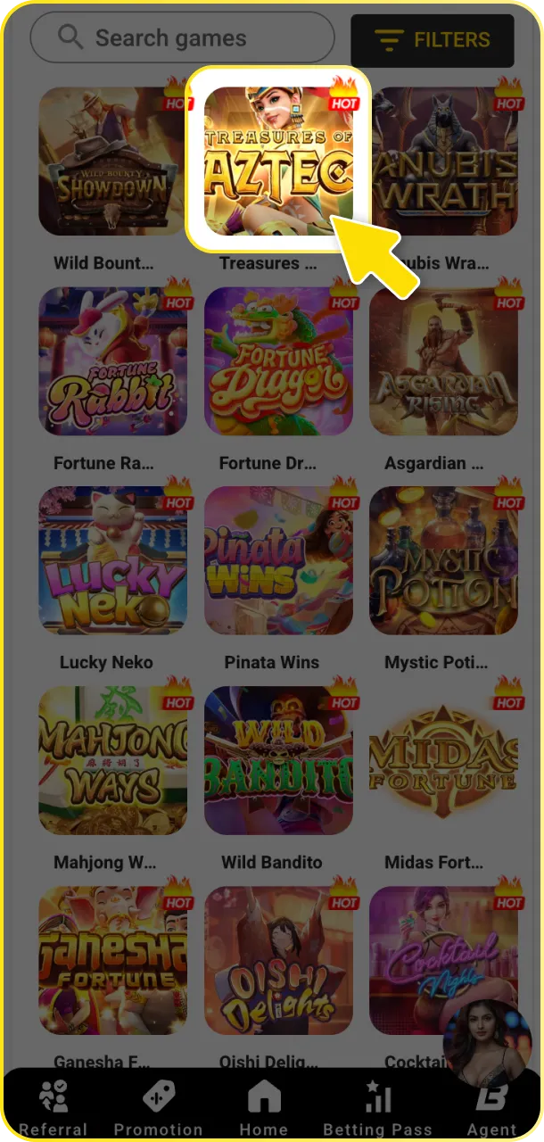 Pick a game and play for real wins at Babu88 casino.