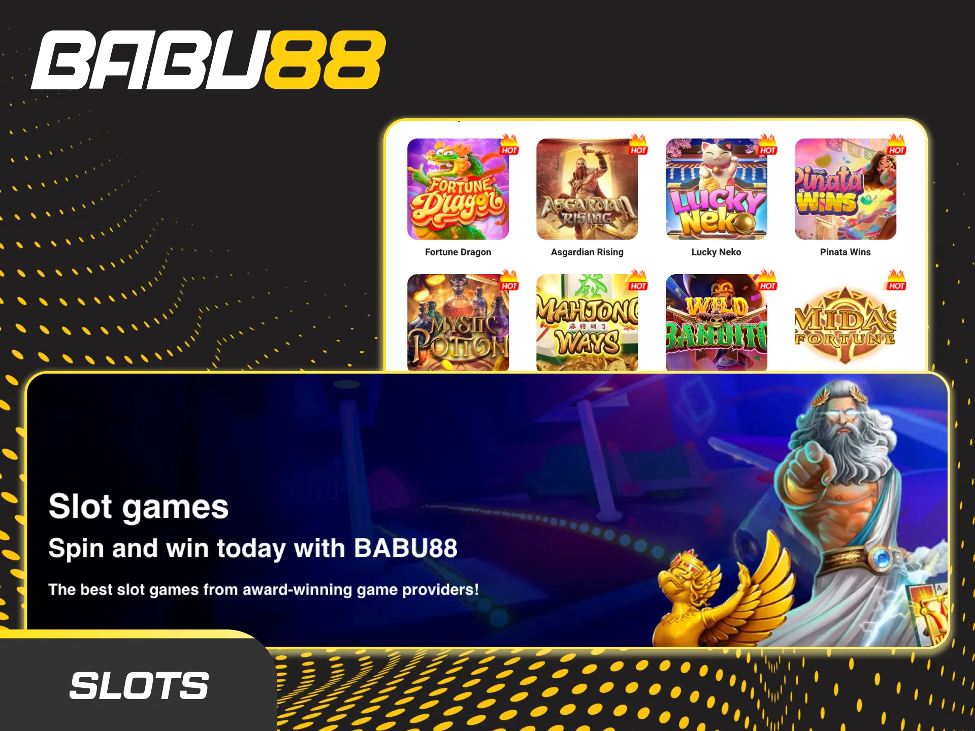 Spin the most popular online slots at the official Babu88 casino.