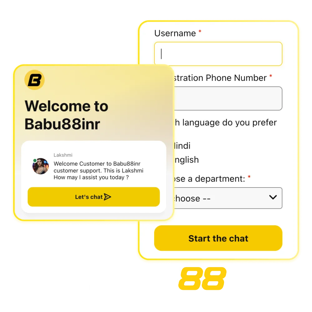 Babu88 India contacts: email, chat, phone, messengers, social; English/Hindi/Bengali; chat replies