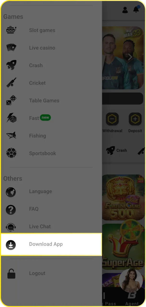 Open the download page from this site to get the Babu88 Formula 1 app.