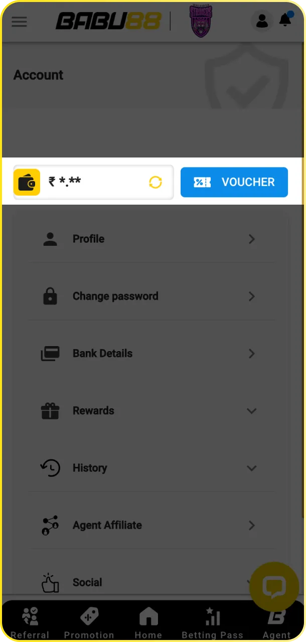 Once the transaction is finished, confirm credit and check balance in your Babu88 account.