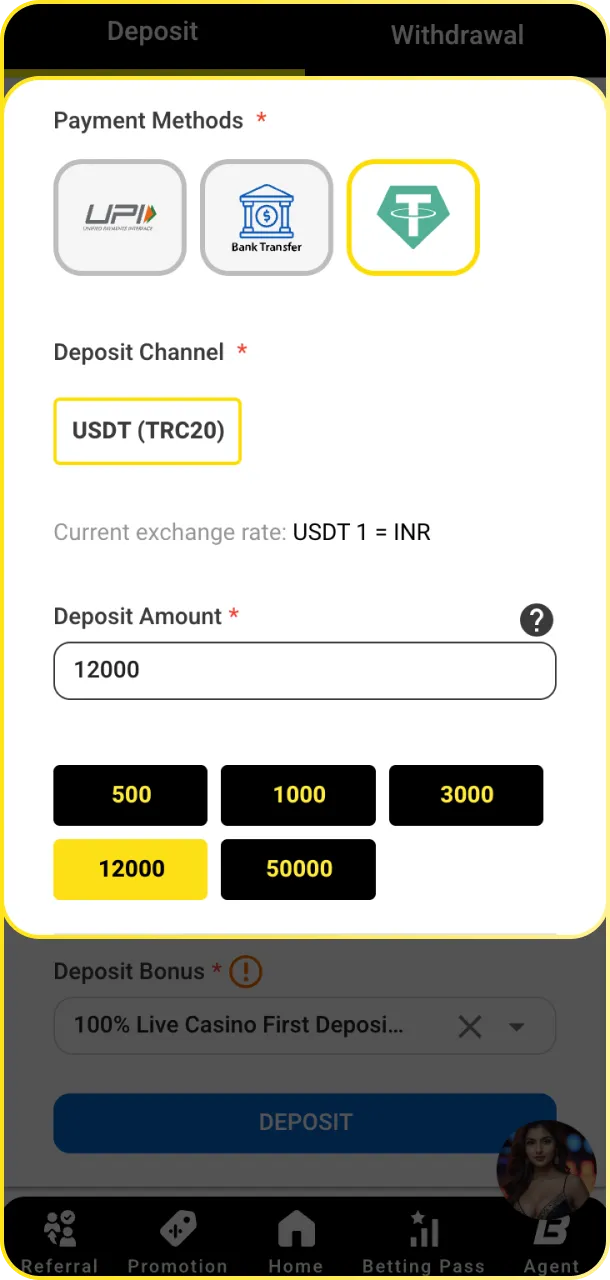 Deposit funds into your account to place Dota 2 bets at Babu88.