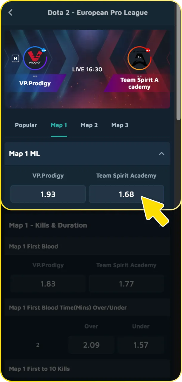 Place bet on professional Dota 2 events using the Babu88 platform.