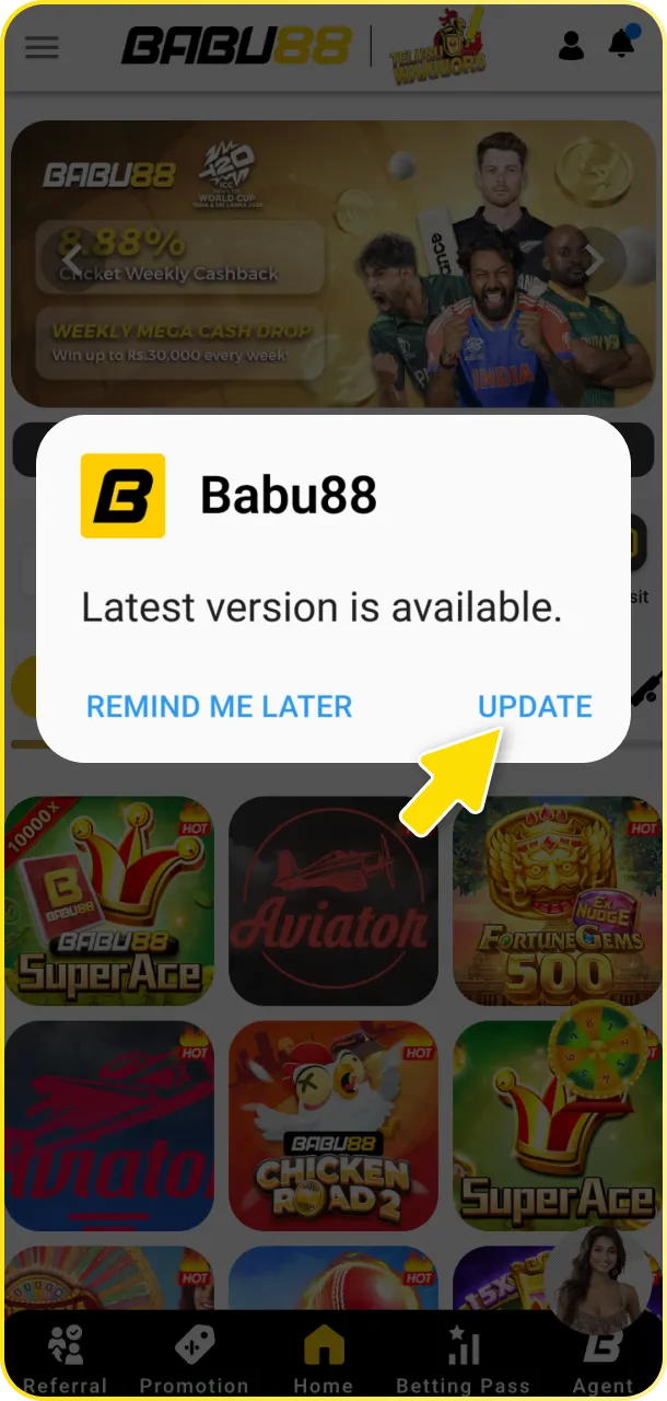 Keep the app updated to enjoy the latest Babu88 Formula 1 betting features.