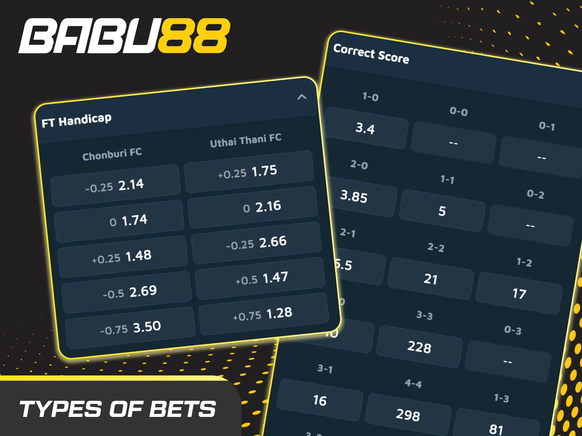 Explore the diverse types of football bets available at Babu88 India.