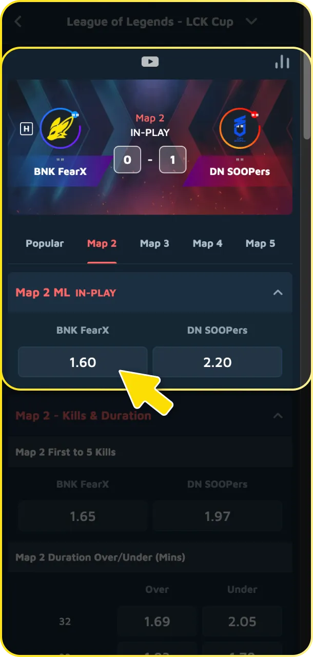 Place your bet on top League of Legends teams at Babu88 India.