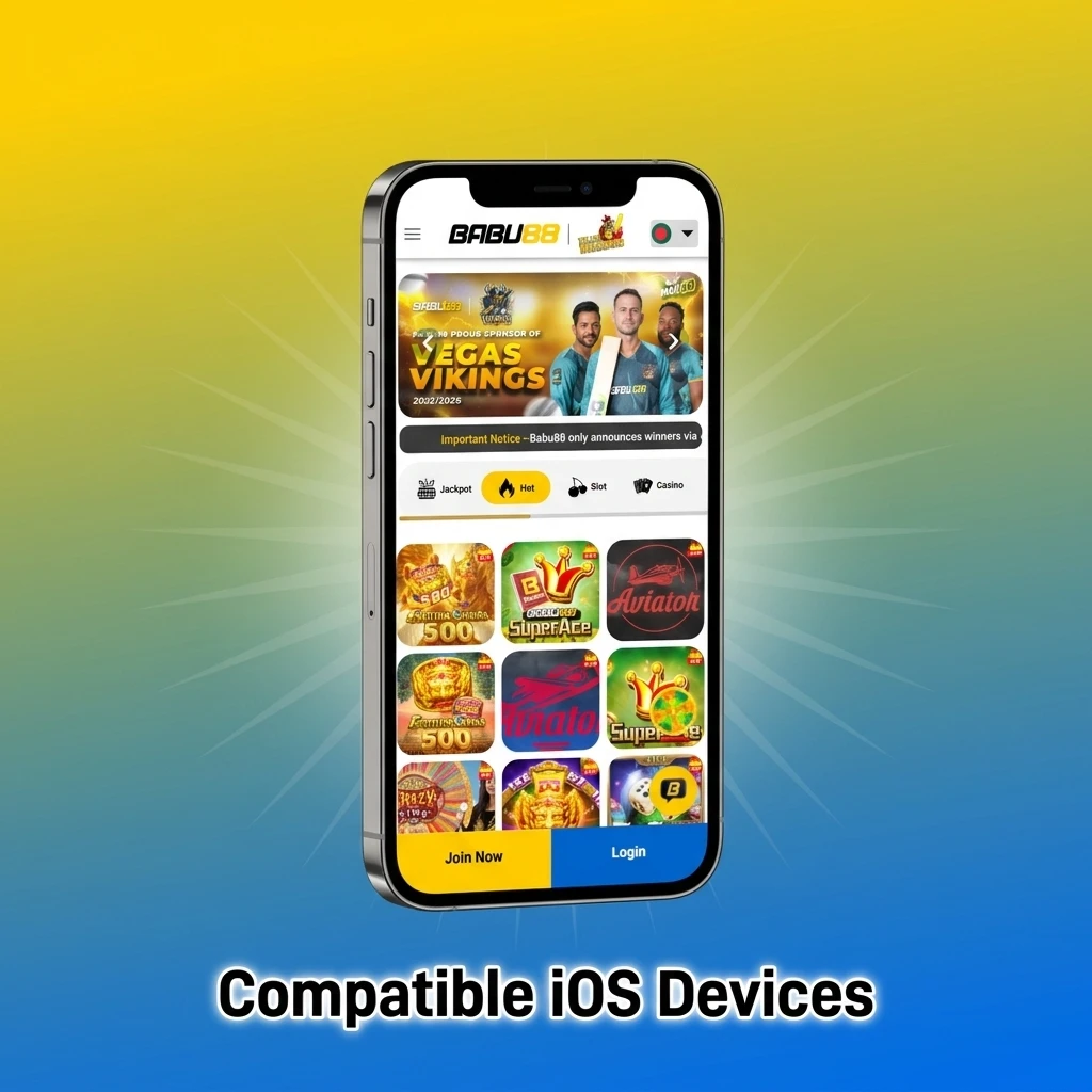 List of compatible iOS devices including iPhone X to iPhone 15 series and iPad 6th generation and newer models
