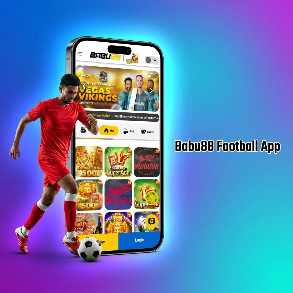 Babu88 football betting app for Android and iOS with live betting, deposits, withdrawals, and real-time score tracking
