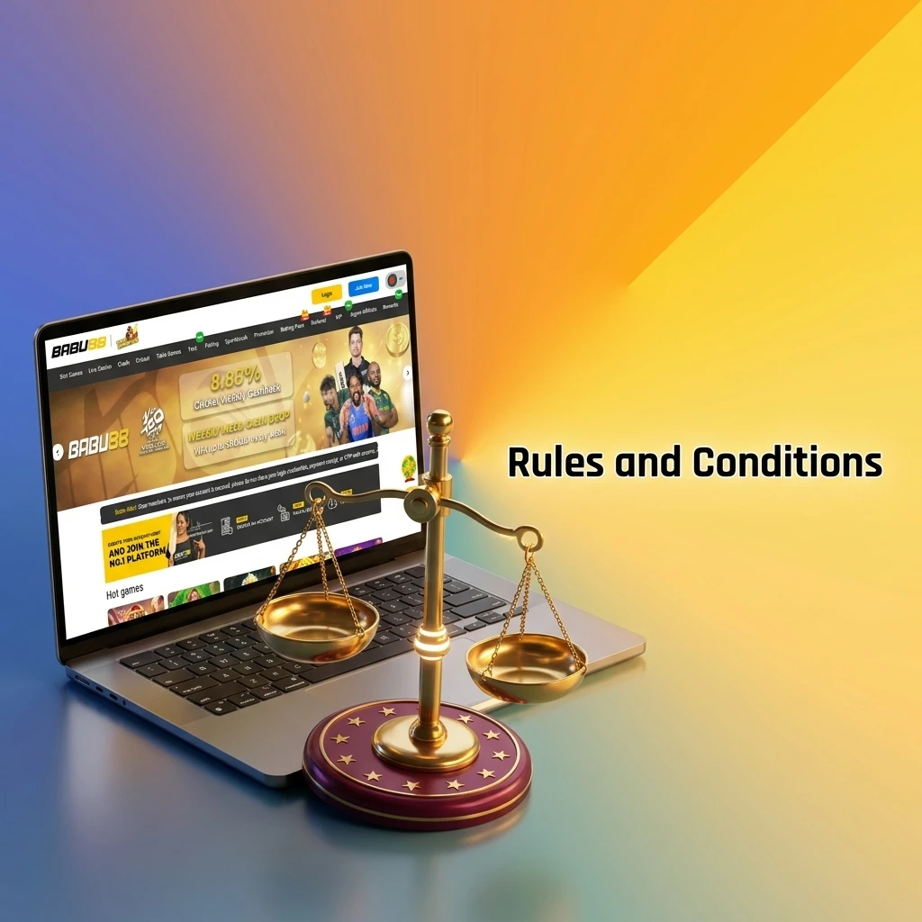 Babu88 rules and conditions covering age requirements, account policies, bonus eligibility, wagering, and payment guidelines