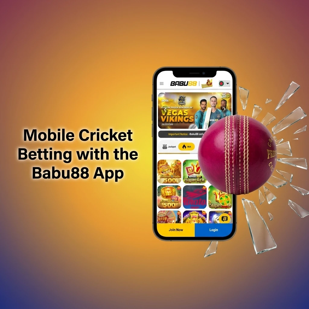 Babu88 mobile app for cricket betting on Android and iOS with live odds, bet slip, and account features in India