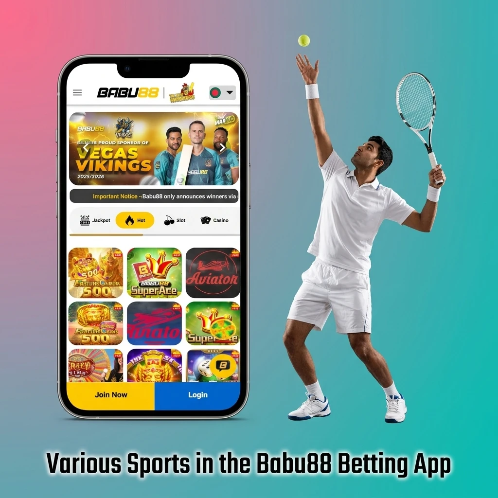 Babu88 betting app sports options including cricket, football, kabaddi, basketball, tennis, eSports and more for India users