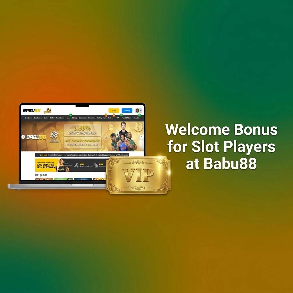 Babu88 welcome bonus for slot players offering 100% match up to ₹20,000 with reload and loyalty rewards